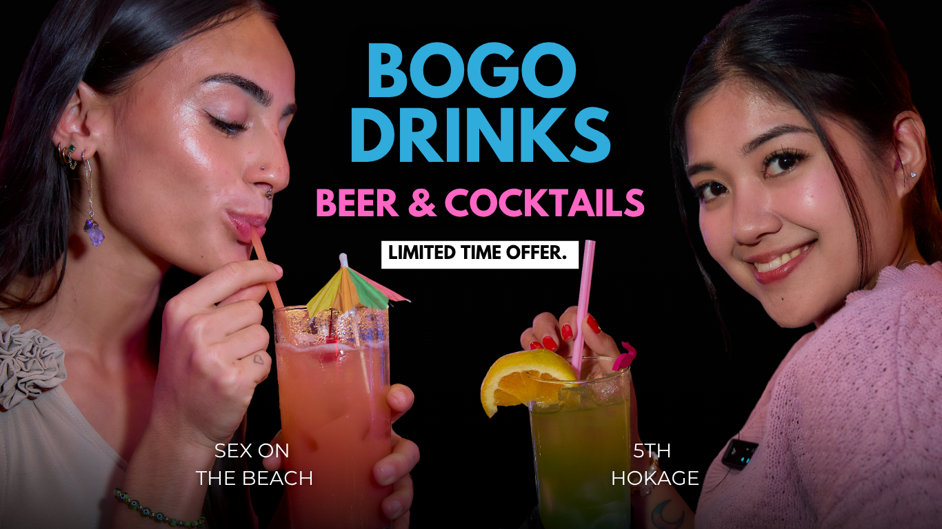 BOGO Drinks Beer and Cocktails